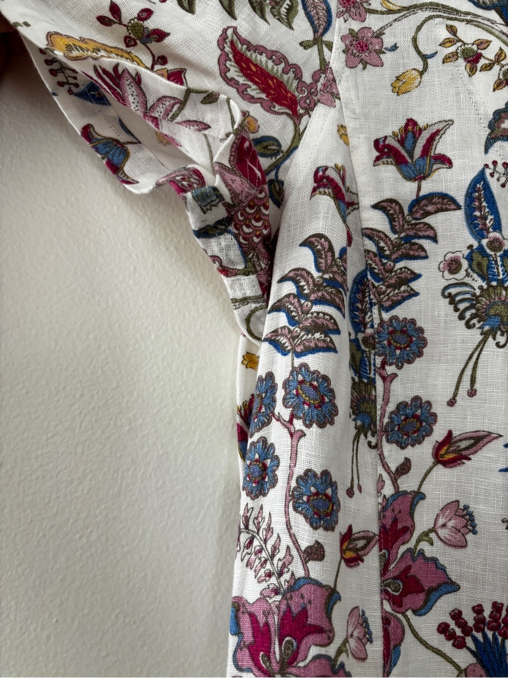 Polo Ralph Lauren 100% Linen Midi Length Floral Dress V-Neck Short Sleeve Size 8 - Picture 9 of 15
